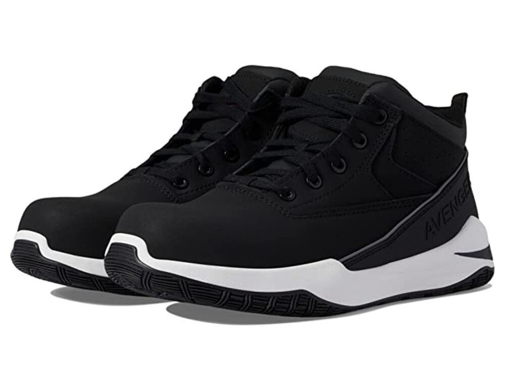 Avenger Mens Reaction SR CT Work Sneakers Size 8 D EU 41.5 Black White NIB
